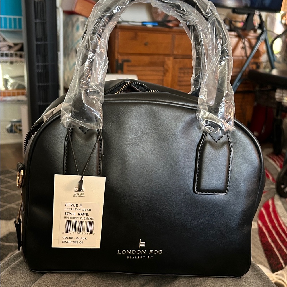 London Fog Classic Black Satchel